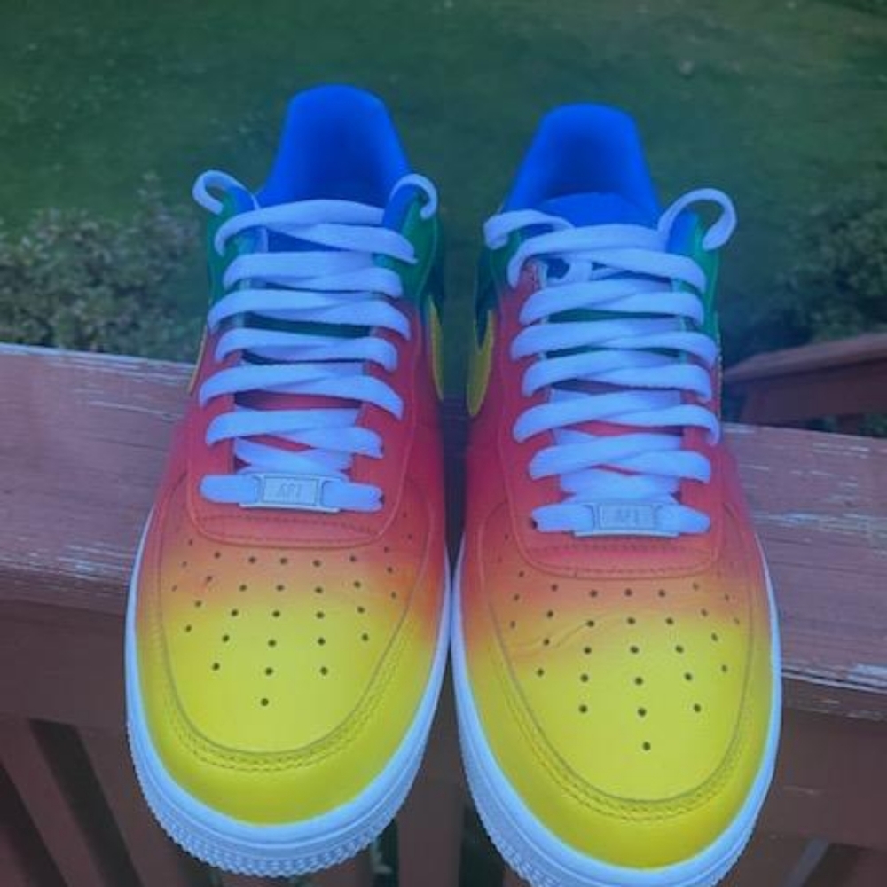 Rainbow Custom airforce 1s